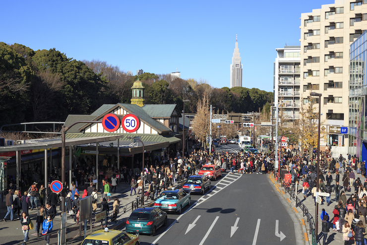 	原宿駅前の様子