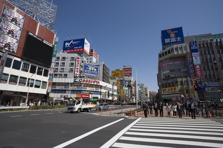 	高田馬場駅前の様子