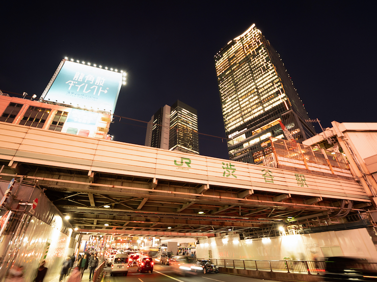 	渋谷駅前の様子