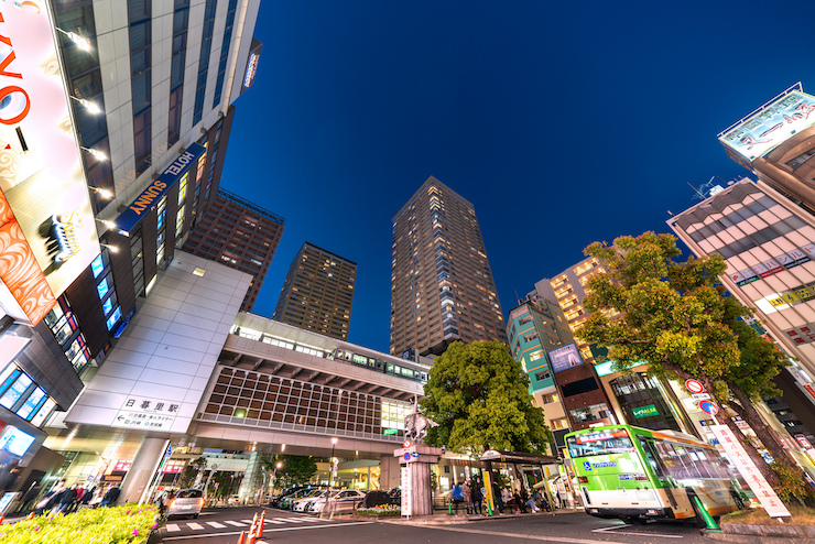 	日暮里駅前の様子