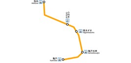 東武亀戸線の路線図