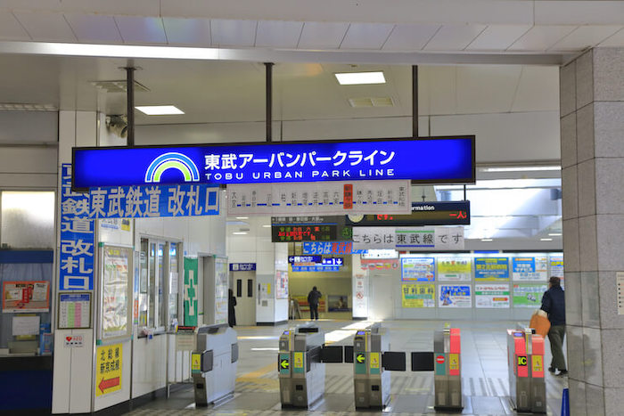 東武野田線の改札口