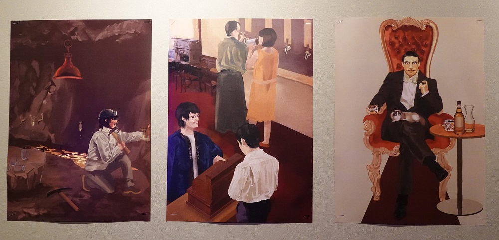 架空の創設者「テルマエ隊長」をイラスト化して、ストーリー展開を行っている