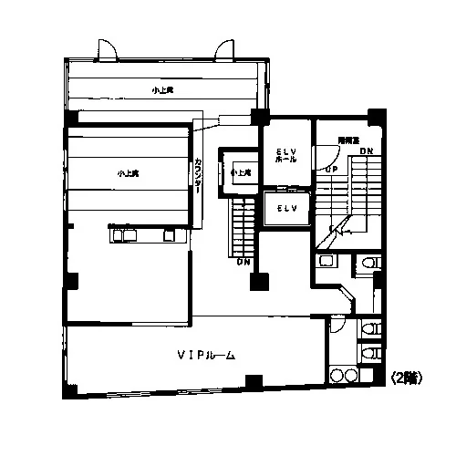 ガールズバーの居抜き物件の平面図