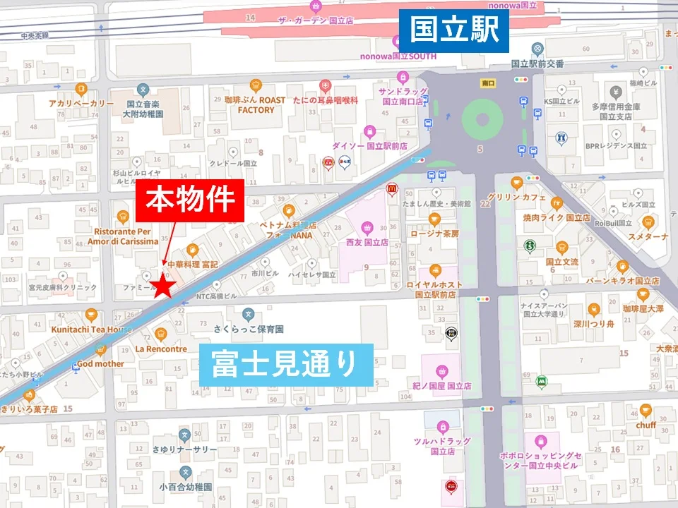 居酒屋の居抜き物件の地図