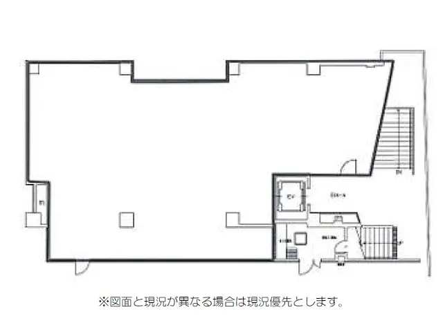 カフェ・喫茶店の居抜き物件の平面図
