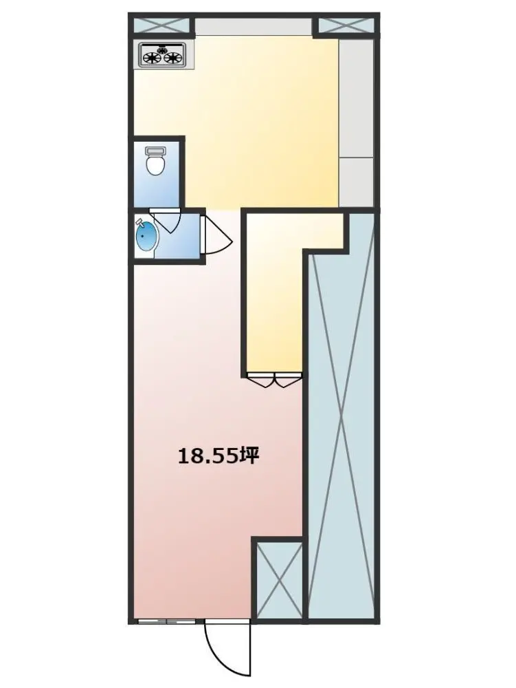 早稲田のカフェ・喫茶店居抜きの平面図