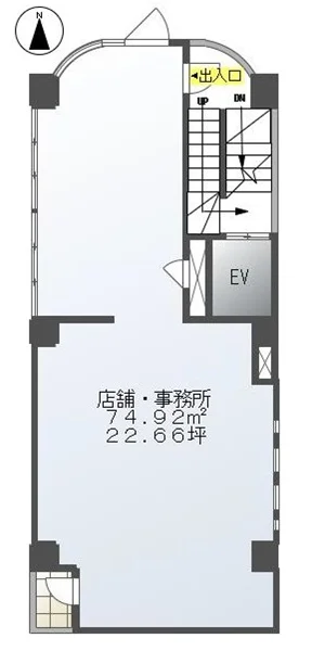 八王子のスケルトン物件の平面図
