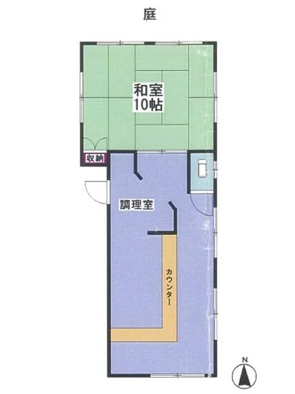 糀谷の居抜き店舗の平面図