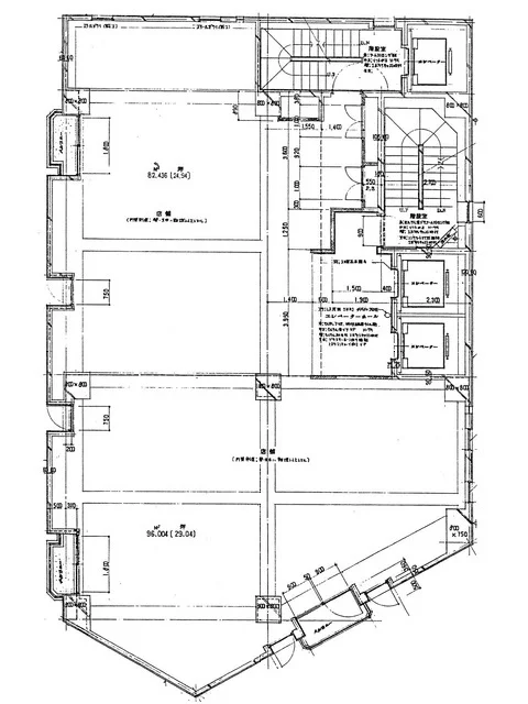 西武新宿のスケルトン物件の平面図