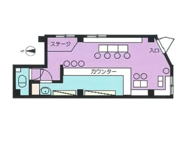 方南町の居抜き店舗の平面図