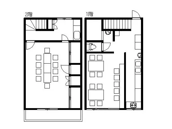 居酒屋の居抜き物件の平面図
