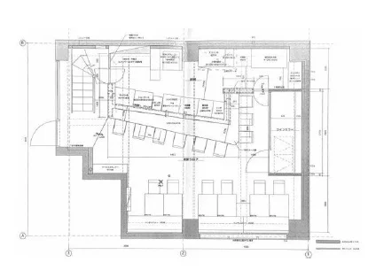 月島の居抜き店舗の平面図