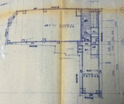 テイクアウトの居抜き物件の平面図