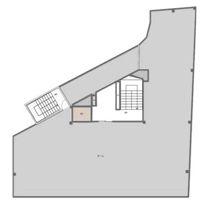 八千代台のスケルトン店舗物件の平面図