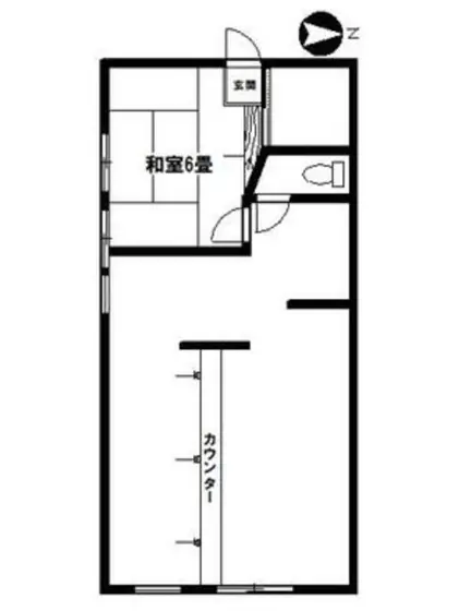 居酒屋の居抜き物件の平面図
