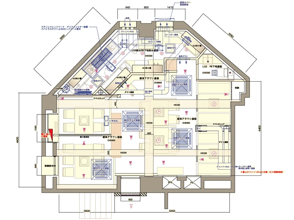 六本木の焼肉屋居抜きの平面図