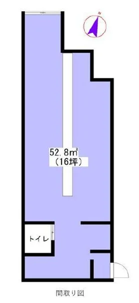 宮原の居抜き店舗の平面図