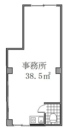 とうきょうスカイツリーの事務所仕様物件の平面図