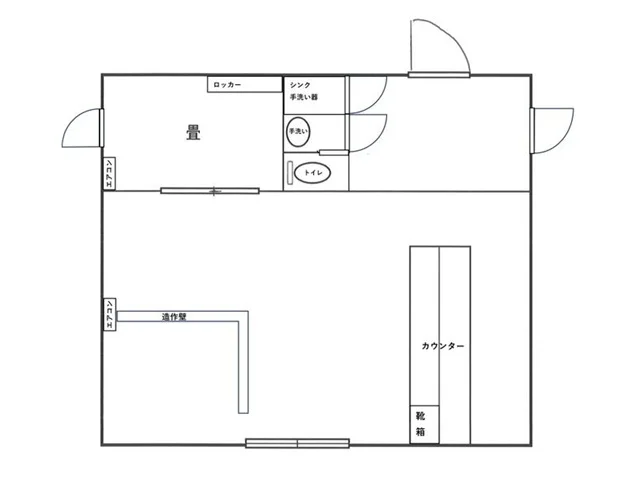 池袋の整体・マッサージ居抜きの平面図