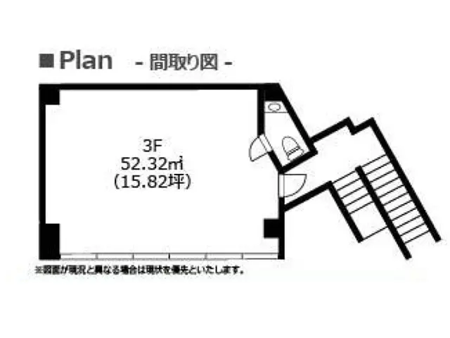 美容室・理容室の居抜き物件の平面図