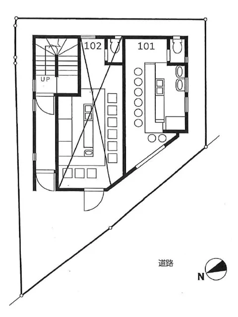 貸店舗(リース)の平面図