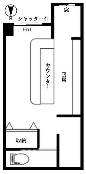 中野新橋の和食居抜きの平面図