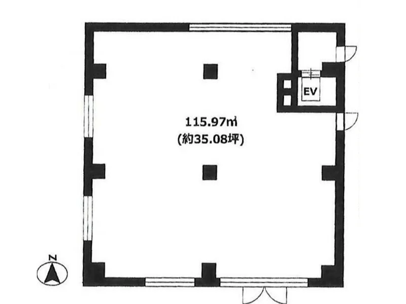 吉祥寺のスケルトン物件の平面図