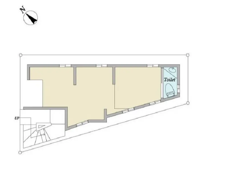 貸店舗(スケルトン)の平面図
