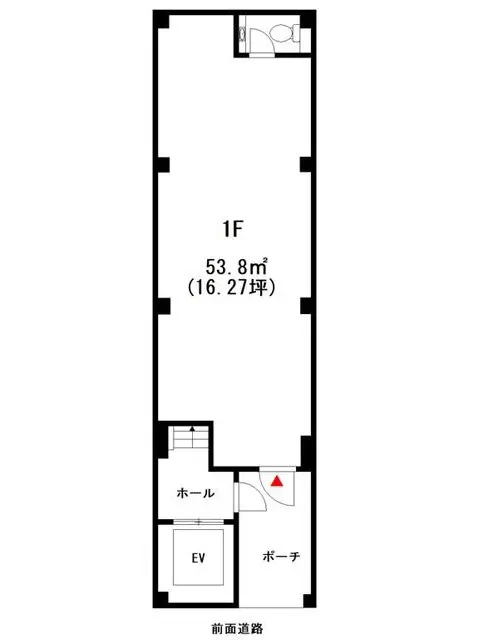 渋谷の居抜き店舗の平面図