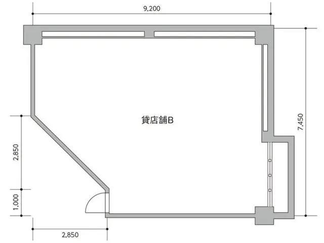 経堂のカフェ・喫茶店居抜きの平面図