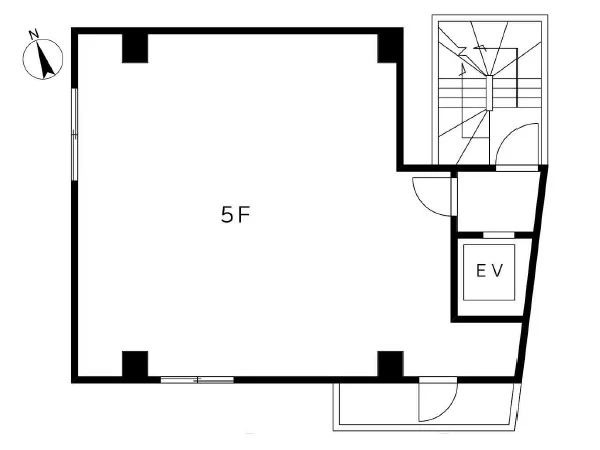 外苑前のスケルトン物件の平面図