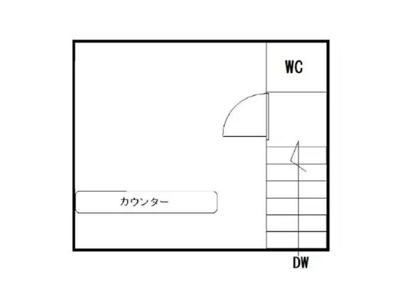 スナック・パブの居抜き物件の平面図
