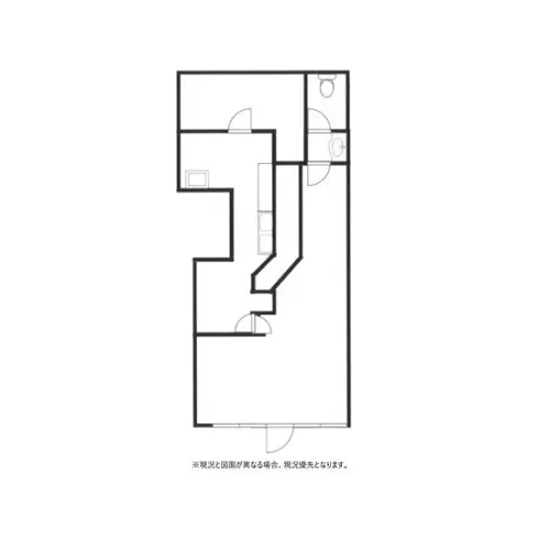 戸部の居抜き店舗の平面図