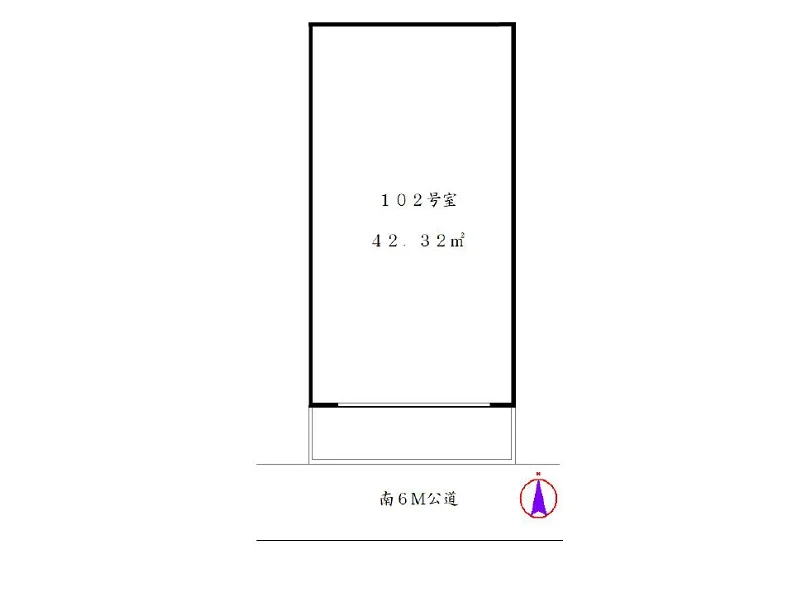京成小岩のスケルトン店舗物件の平面図