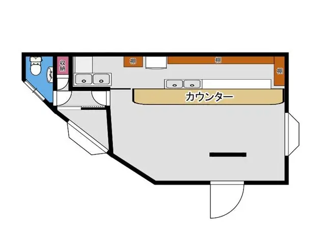 清瀬の居抜き店舗の平面図