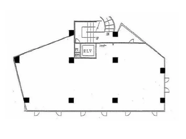 貸店舗(スケルトン)の平面図