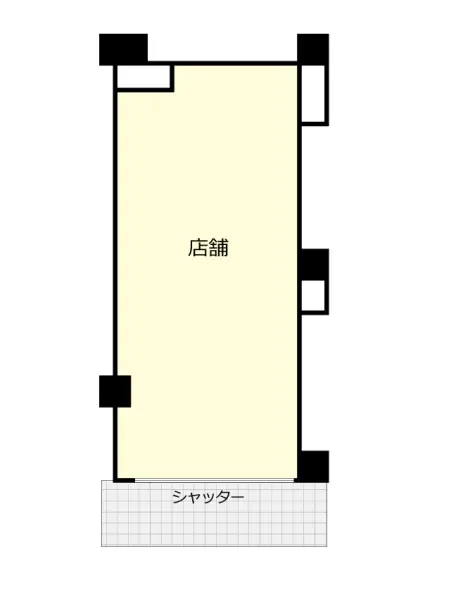 蓮沼の居抜き店舗の平面図