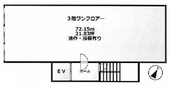 飯田橋の居抜き店舗の平面図