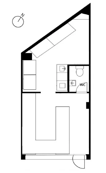 都立大学の居抜き店舗の平面図