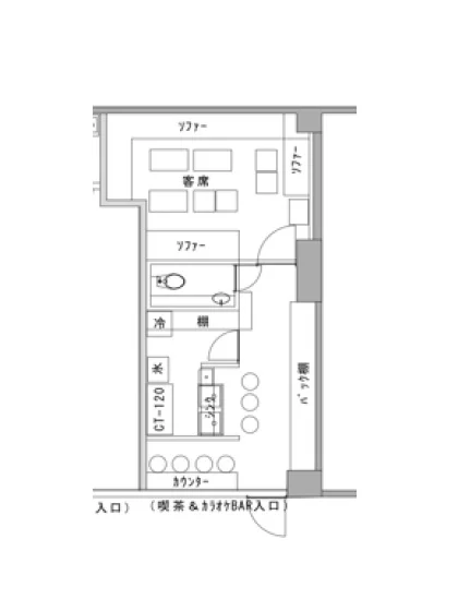 貸店舗(リース)の平面図