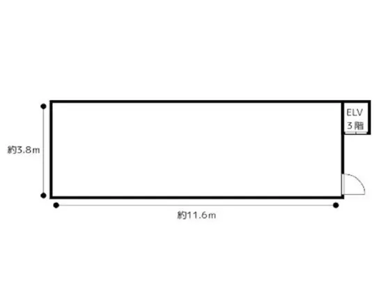 上野のBAR・ショットバー居抜きの平面図