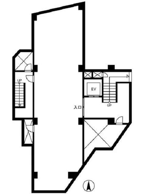 貸店舗(スケルトン)の平面図