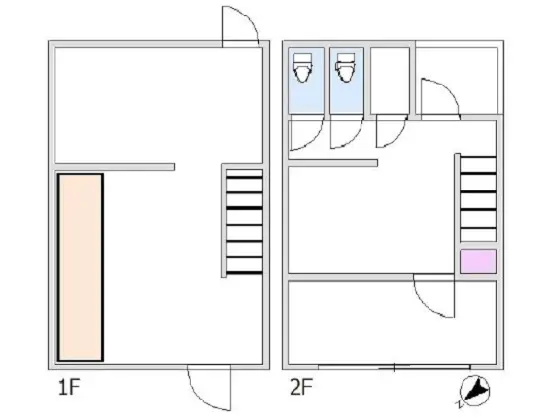 北大宮の事務所仕様店舗物件の平面図