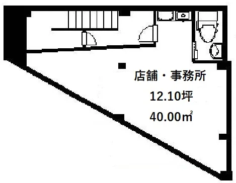 貸店舗(事務所仕様)の平面図