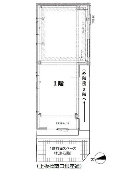 貸店舗(スケルトン)の平面図