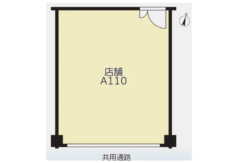 上福岡の事務所仕様店舗物件の平面図