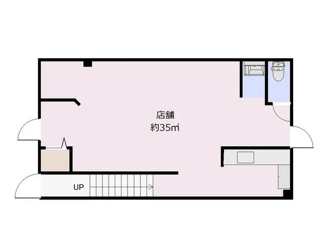 スナック・パブの居抜き物件の平面図