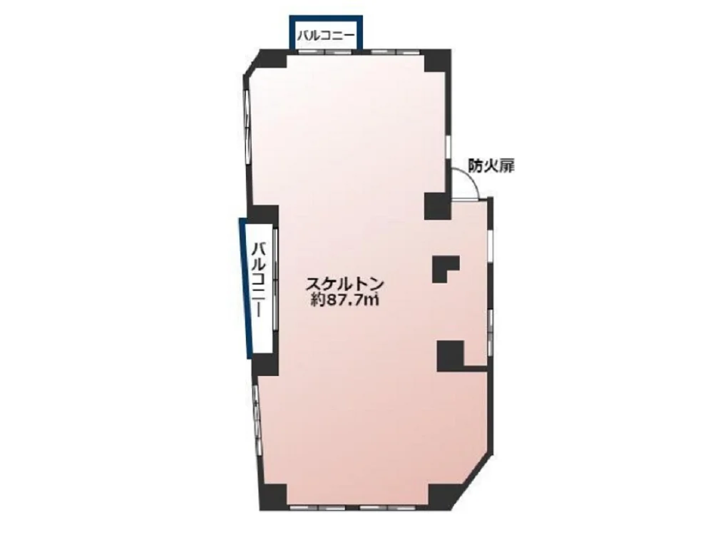 荻窪のスケルトン物件の平面図