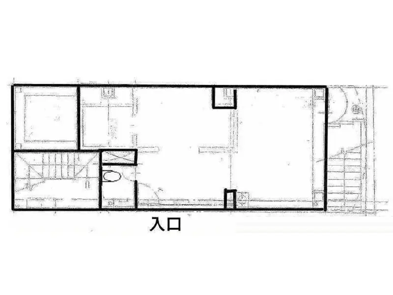 八丁堀の居抜き店舗の平面図